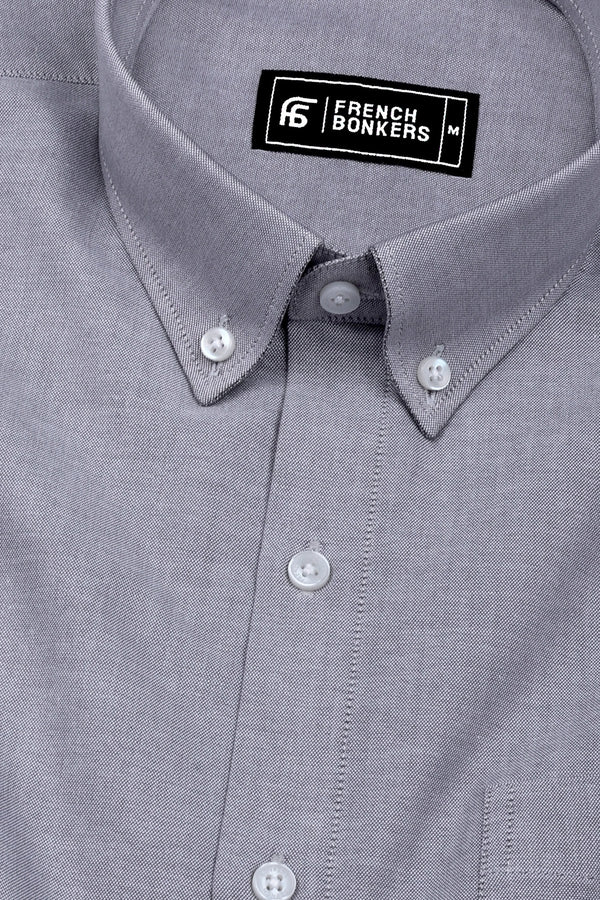 Arctic Bright grey Oxford Cotton Shirt