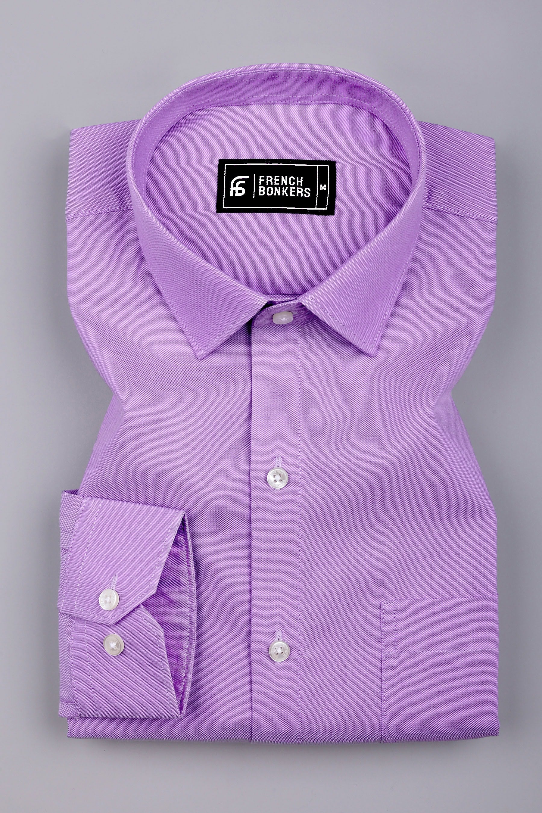 Arctic Light Violet Solid Oxford Cotton Shirt
