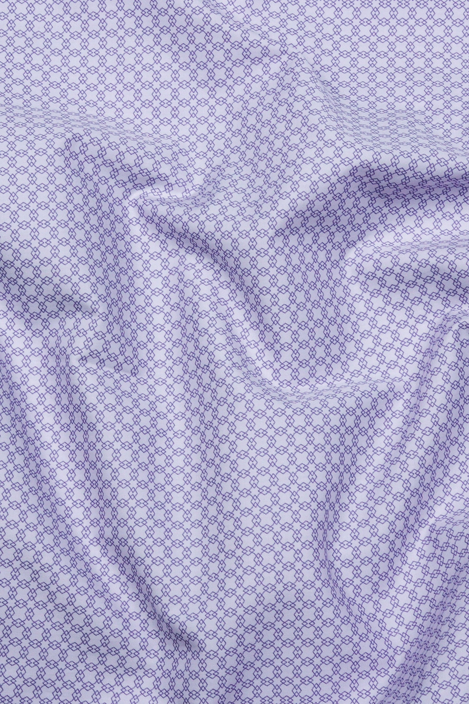 Periwinkle Purple Printed Cotton Shirt