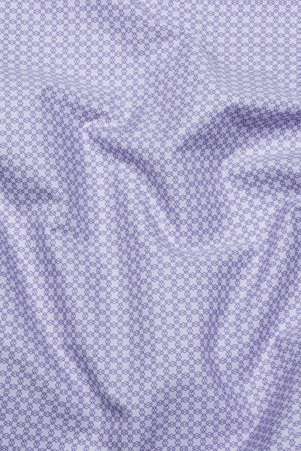Periwinkle Purple Printed Cotton Shirt