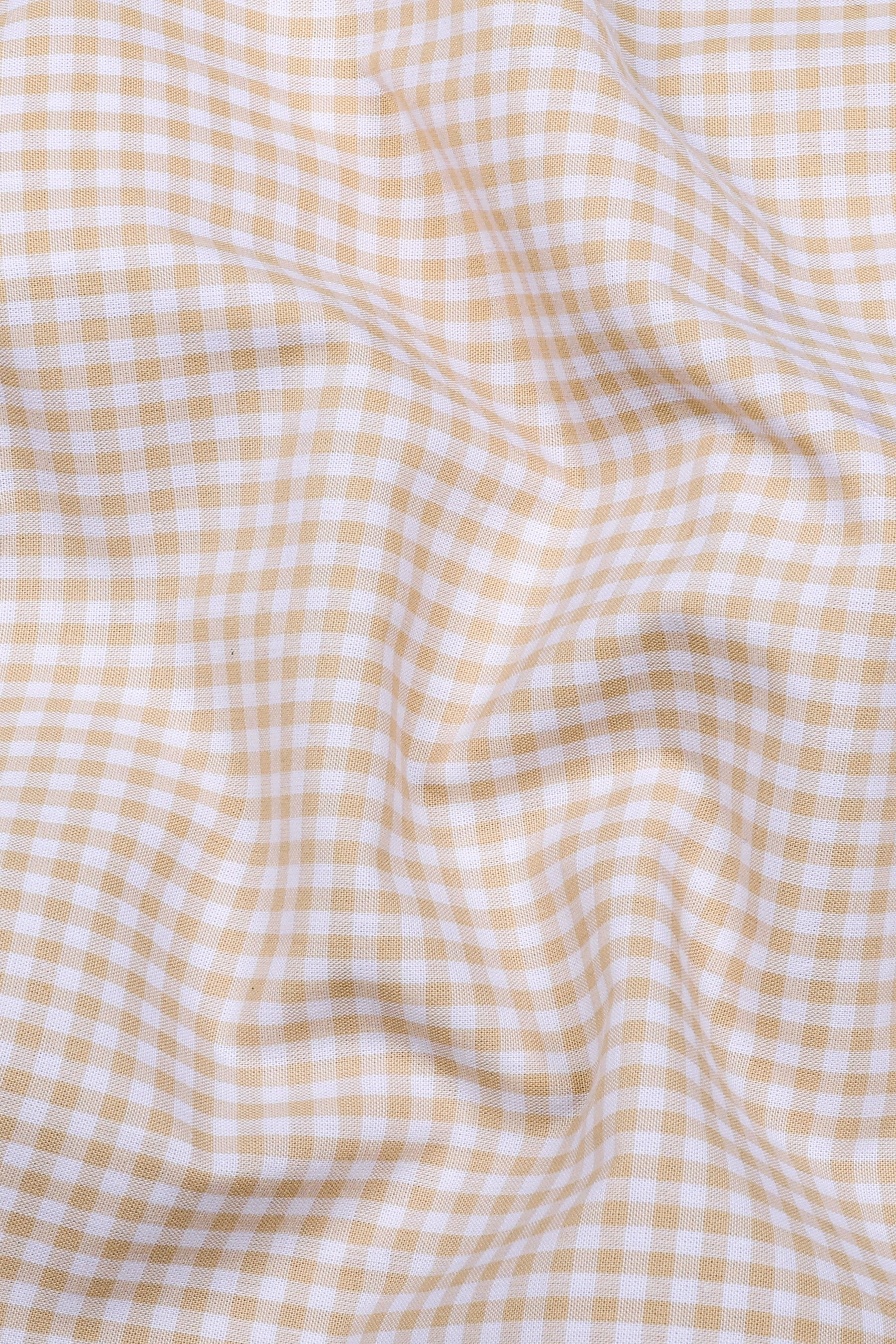 Costa Cream With White Check Cotton Shirt