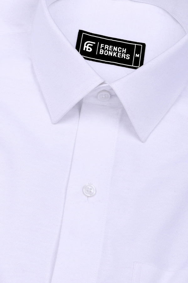 Milk White Cotton Linen Shirt