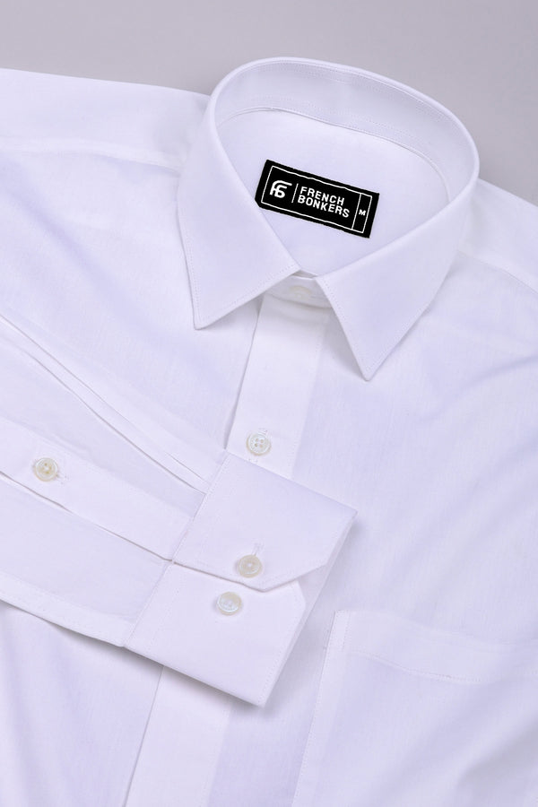 Milk White Cotton Linen Shirt