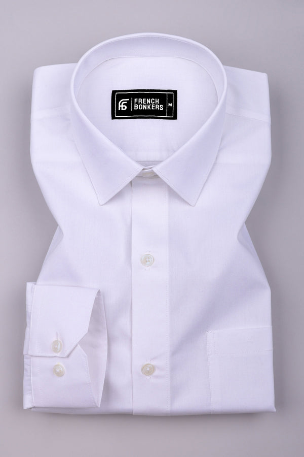 Milk White Cotton Linen Shirt