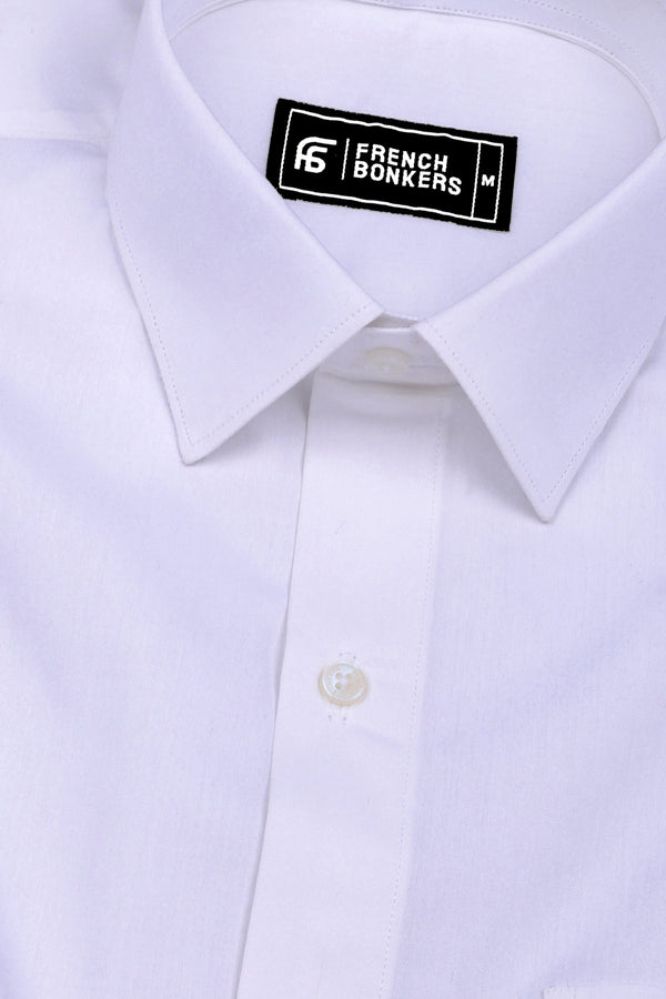 Lily White Cotton Satin Shirt